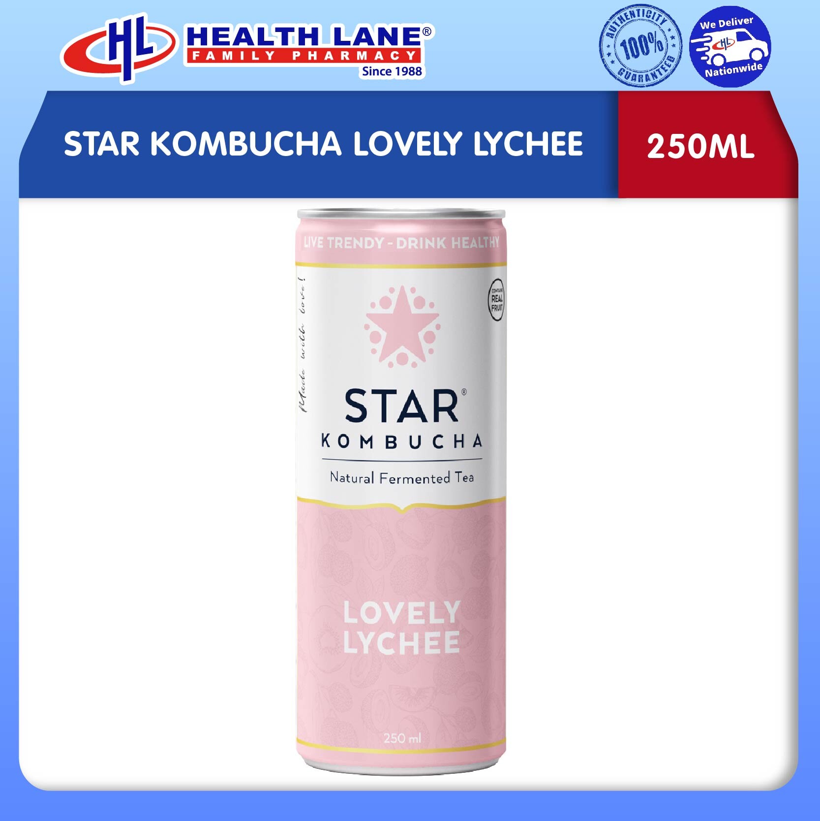 STAR KOMBUCHA LOVELY LYCHEE (250ML)